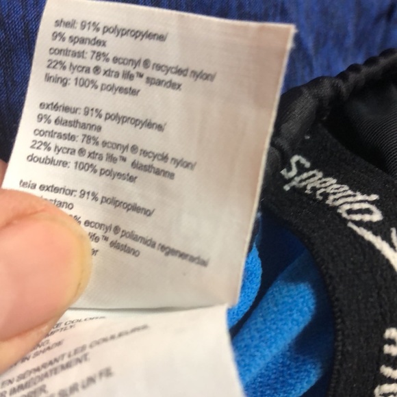 Speedo Women’s One Piece Swimsuit High Cut Sporty Stripe Hydrobra Built in bra - Picture 4 of 8